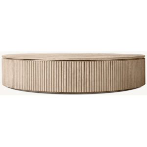 CEO Furniture Factory Newest Home Furniture Solid Wood Round Coffee Table Living Room Grey Oak Coffe