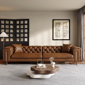 Italian Luxury Live Room Home Furniture Couch Sofa Set Genuine Leather Living Room Sofas