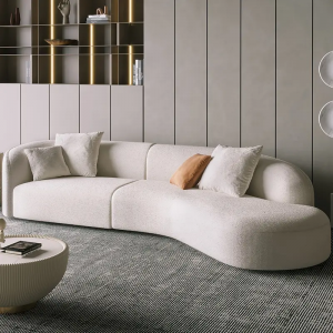 CEO Furniture Modern Microfiber Fabric straight line lamb velvet snowflake candy sofa living room fu