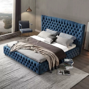 CEO Furniture Factory Deluxe Bed Modern European Style Bedroom Double Bed Frame Custom Furniture