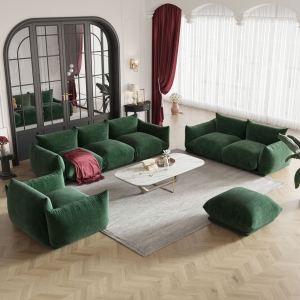 CEO Furniture Factory Upholstered Living Room French Home Furniture Elegant Beige Modular Sectional 