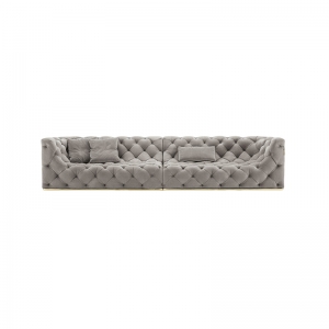 CEO Furniture Factory High-End Tufted Chesterfield Velvet Sofa Sectional Three-Seat High Quality Lux