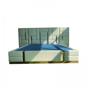 CEO Luxury Factory Furniture Bedroom Furniture King Size Bed Villa House Bed Double Head Modern Ital