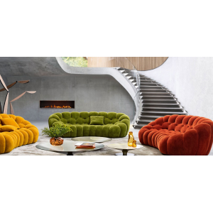 CEO Modern Modern Furniture Factory 3D Honey Mesh Fabric Vacuum Compressed Bubble Sofa 3 Seat Soccer