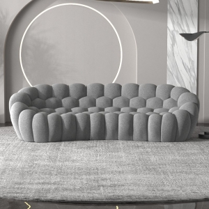 CEO Furniture Factory Modern Fabric Bubble Sofa Set 3D Design Honey Lazy Curve Sofa Section Living R