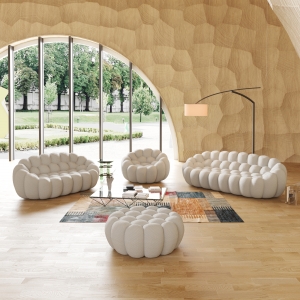 CEO Furniture Factory Modern Fabric Bubble Sofa Set 3D Design Honey Lazy Curve Sofa Section Living R