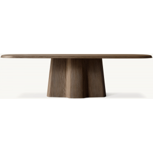 CEO Furniture Factory Solid Wood Rectangular Dining Table Natural Modern Design Smooth Lines Adjusta