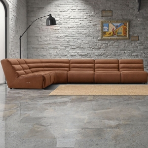 CEO Furniture factory Luxury comfort Motion Modular Leather Armless Customizable Sectional Living Ro